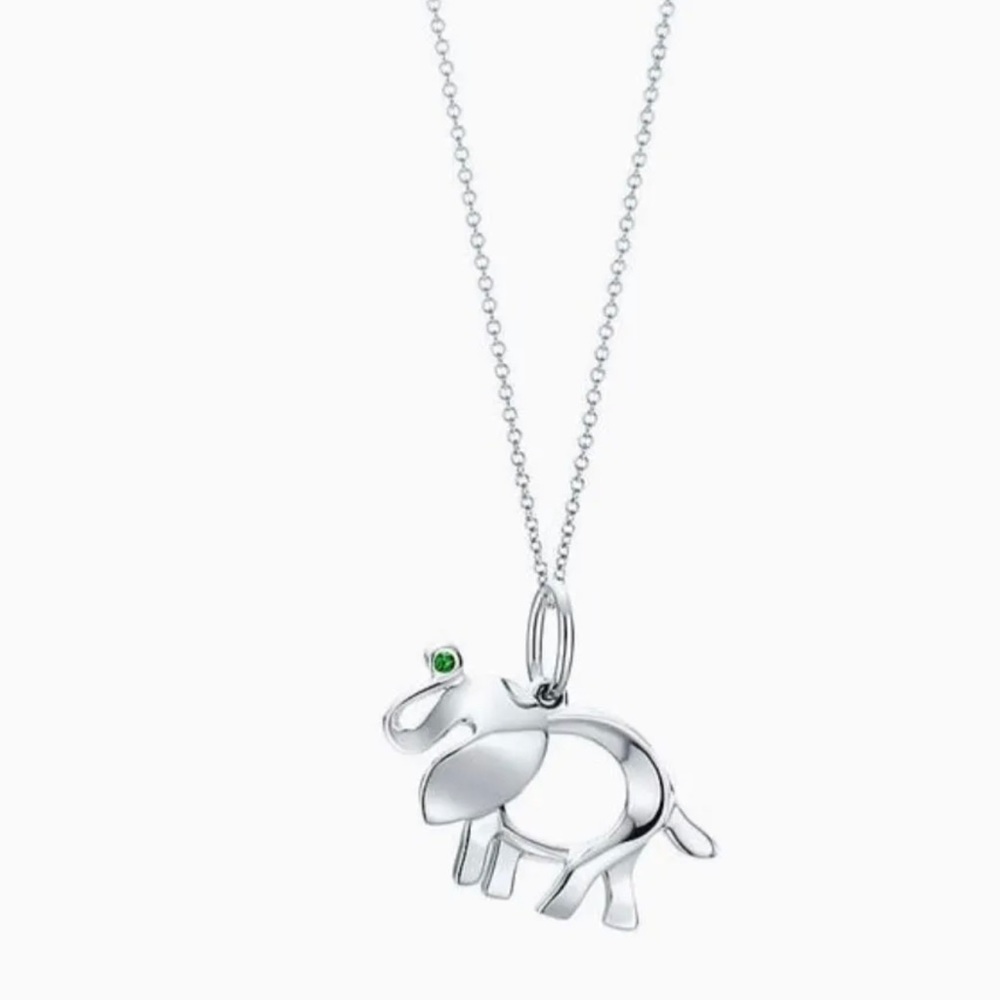 Tiffany & Co Save The Wild Charm & Necklace Elephant